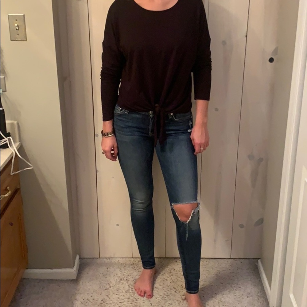 7 for all mankind the skinny distressed jeans!